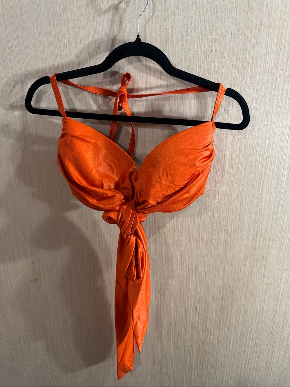 Women’s ASOS Swim Orange Tie-Front Bikini Top Size 32I